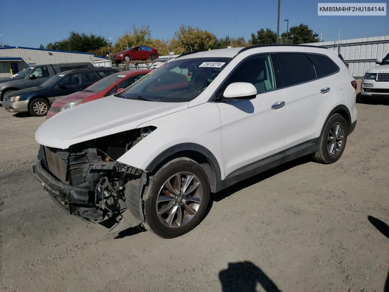 KM8SM4HF2HU184144 2017 Hyundai Santa Fe Se