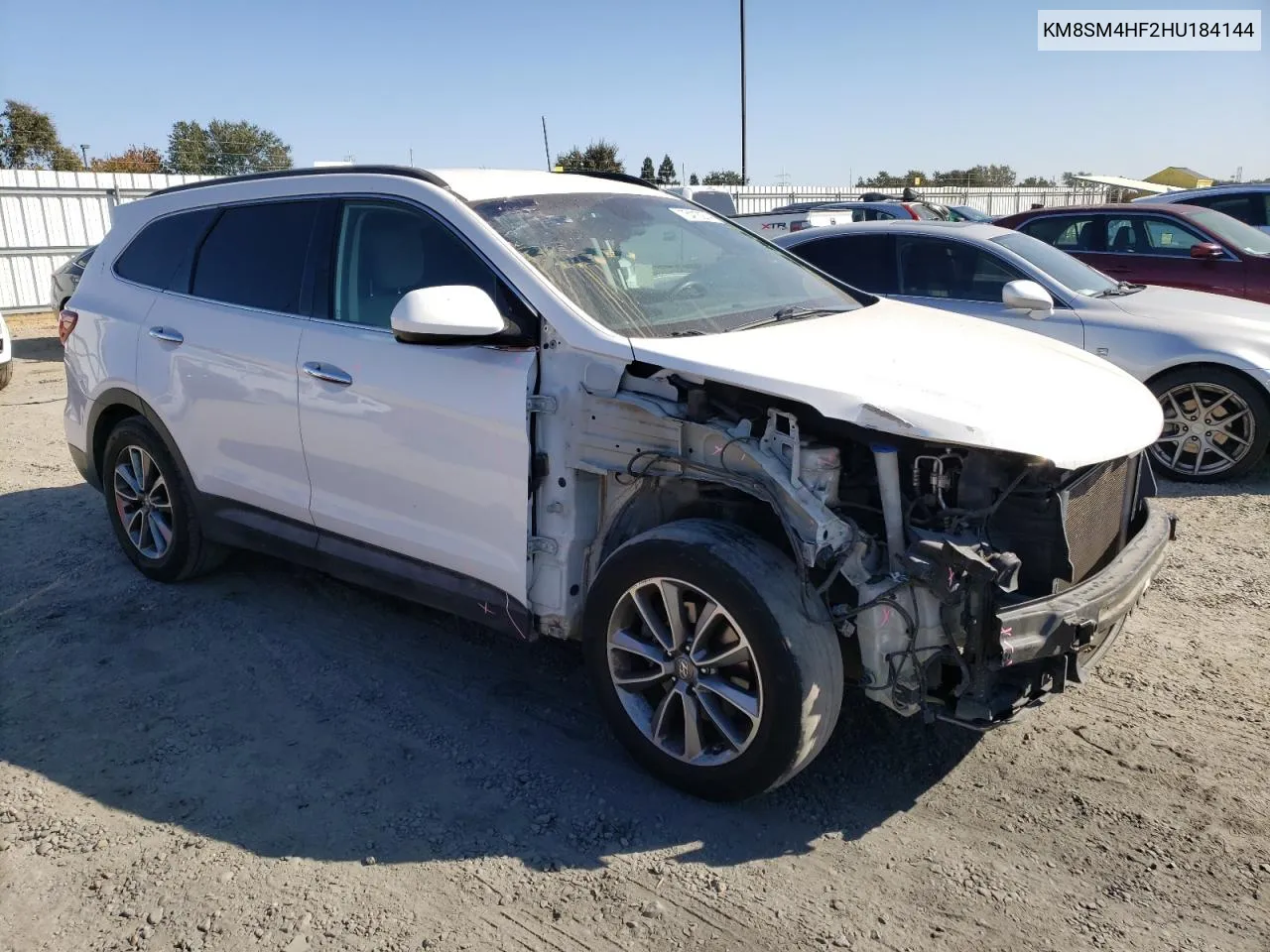 KM8SM4HF2HU184144 2017 Hyundai Santa Fe Se