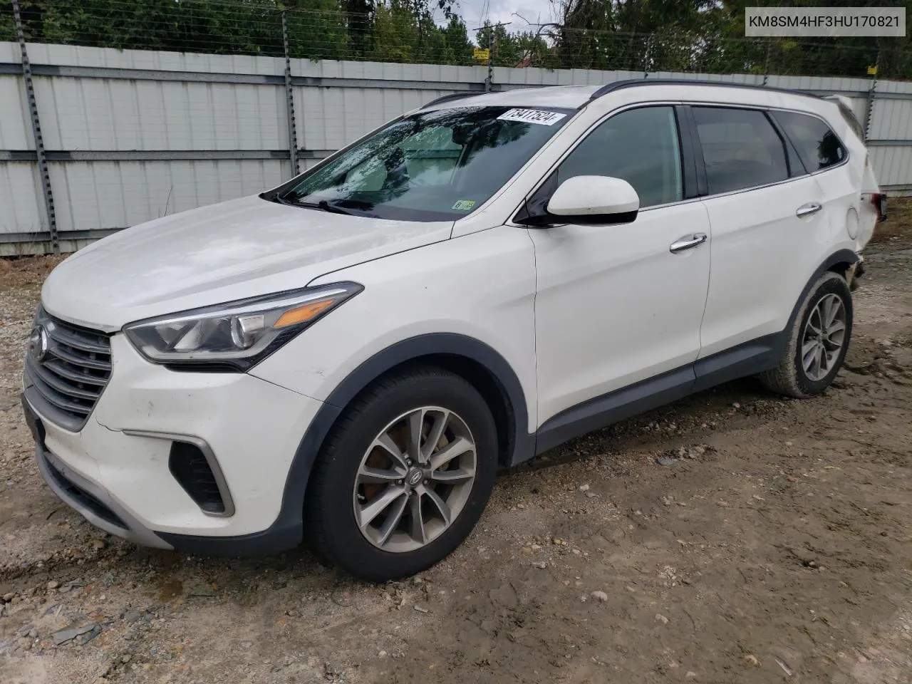 2017 Hyundai Santa Fe Se VIN: KM8SM4HF3HU170821 Lot: 73417524