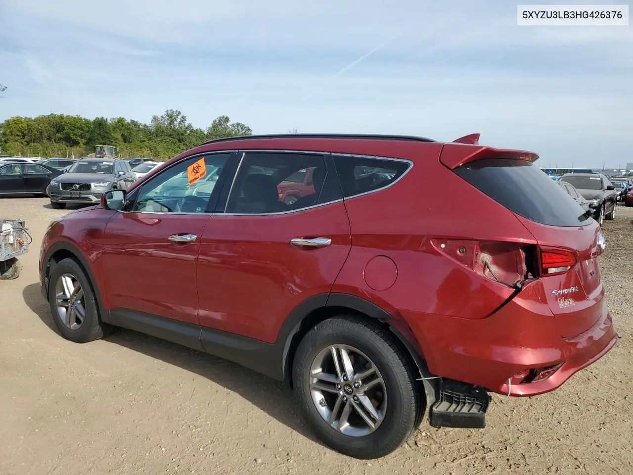 2017 Hyundai Santa Fe Sport VIN: 5XYZU3LB3HG426376 Lot: 73502584