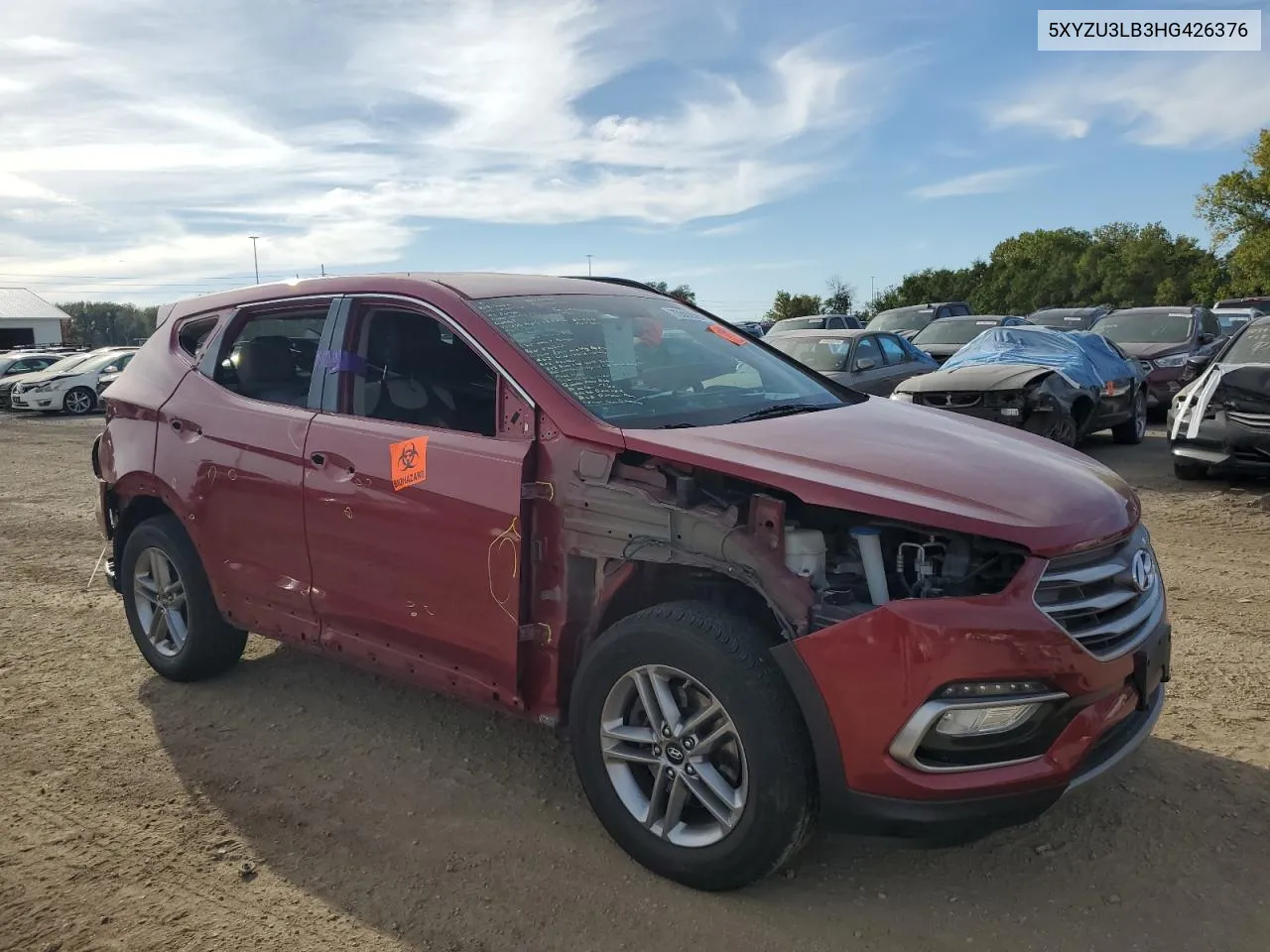 2017 Hyundai Santa Fe Sport VIN: 5XYZU3LB3HG426376 Lot: 73502584