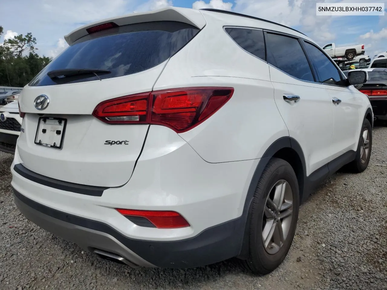 2017 Hyundai Santa Fe Sport VIN: 5NMZU3LBXHH037742 Lot: 73907334