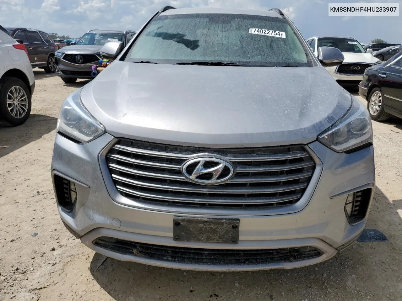 2017 Hyundai Santa Fe Se VIN: KM8SNDHF4HU233907 Lot: 74022754