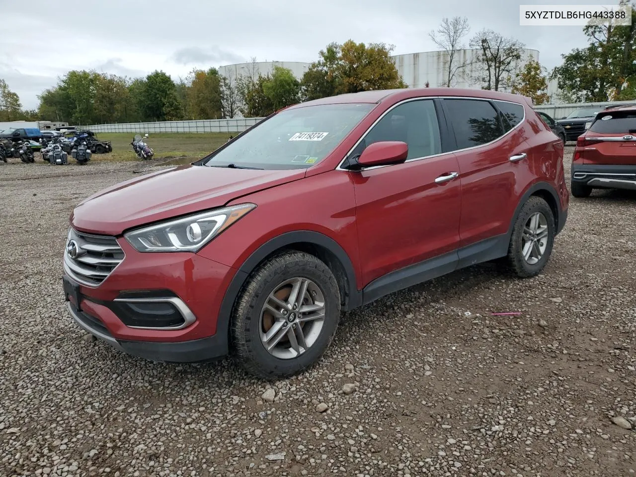 5XYZTDLB6HG443388 2017 Hyundai Santa Fe Sport