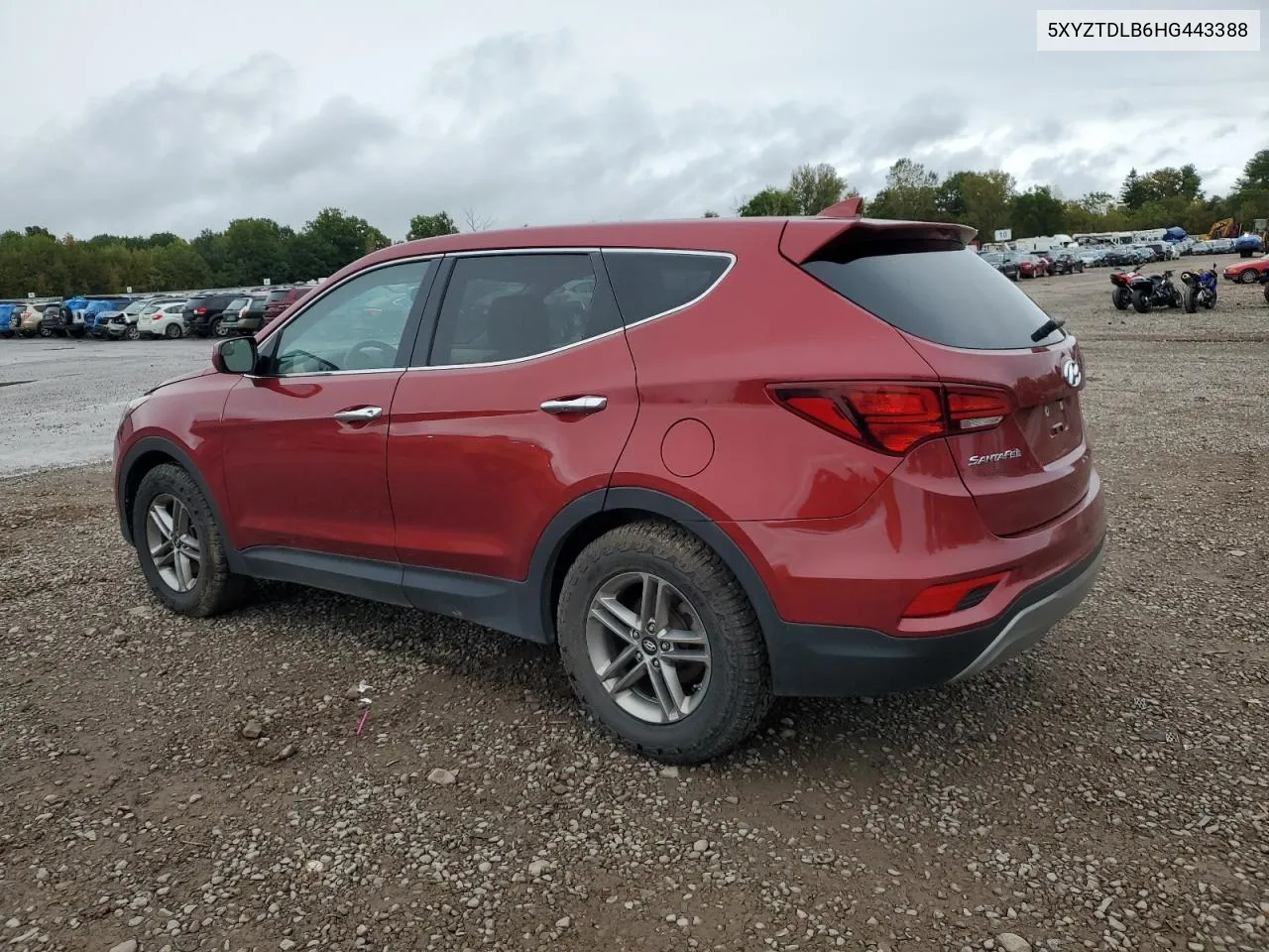 2017 Hyundai Santa Fe Sport VIN: 5XYZTDLB6HG443388 Lot: 74119374