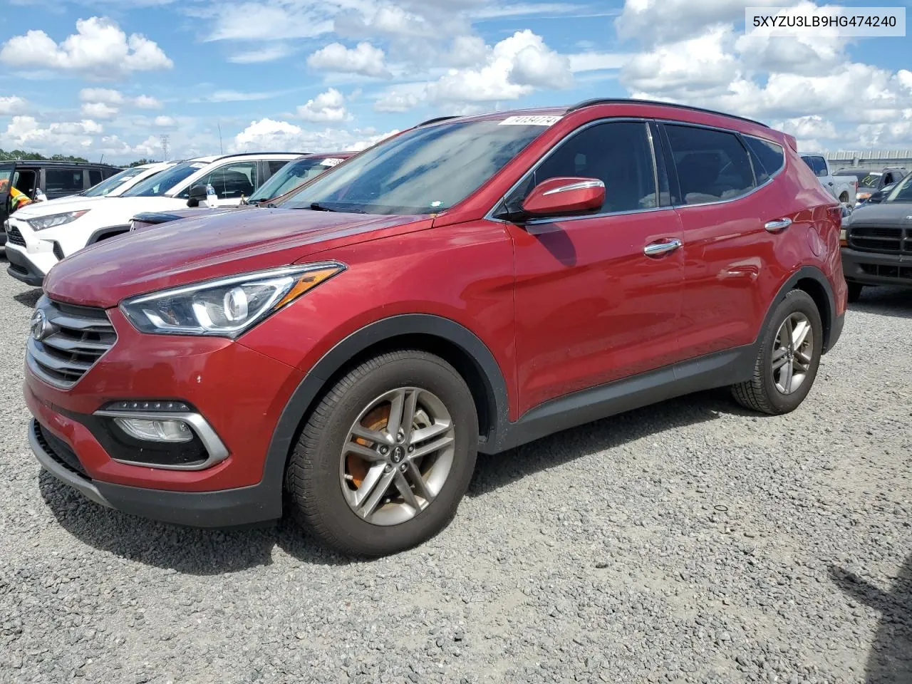 2017 Hyundai Santa Fe Sport VIN: 5XYZU3LB9HG474240 Lot: 74134774