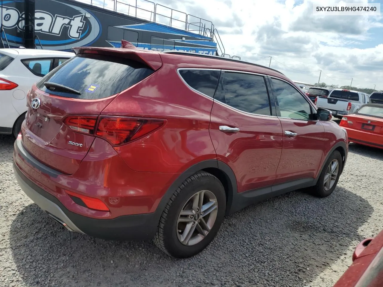 2017 Hyundai Santa Fe Sport VIN: 5XYZU3LB9HG474240 Lot: 74134774