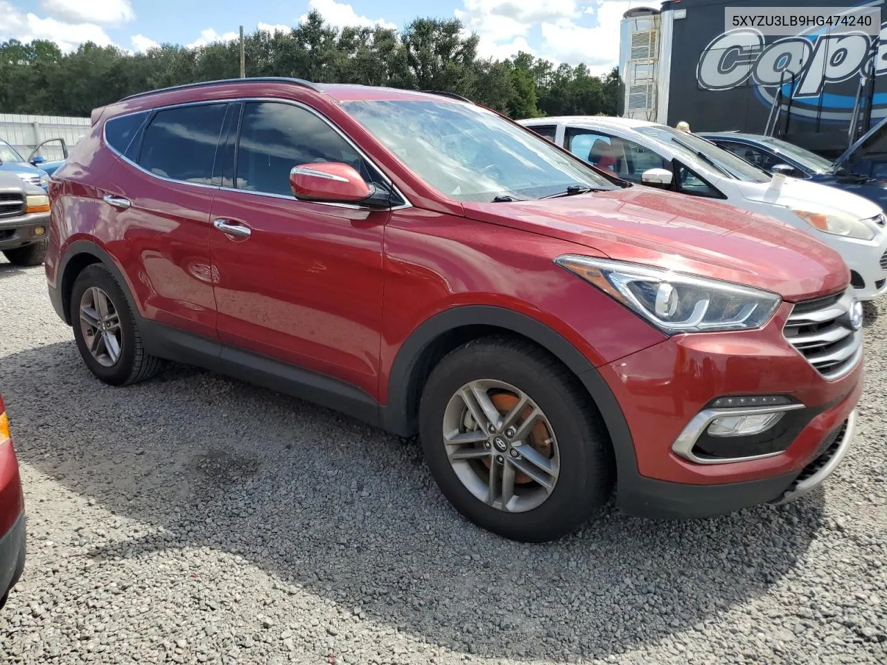 2017 Hyundai Santa Fe Sport VIN: 5XYZU3LB9HG474240 Lot: 74134774