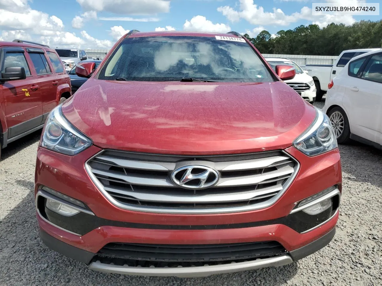 2017 Hyundai Santa Fe Sport VIN: 5XYZU3LB9HG474240 Lot: 74134774