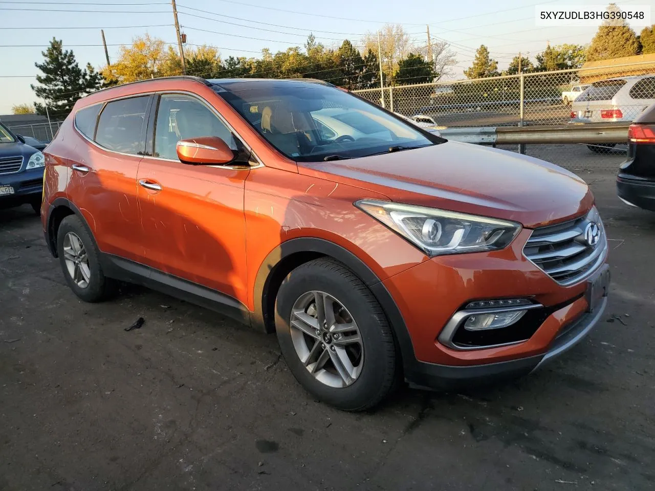 2017 Hyundai Santa Fe Sport VIN: 5XYZUDLB3HG390548 Lot: 74214474