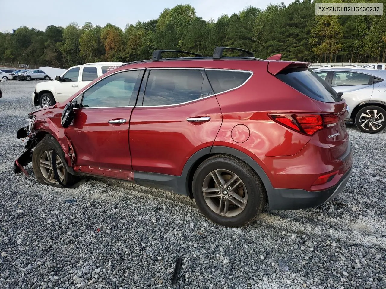 2017 Hyundai Santa Fe Sport VIN: 5XYZUDLB2HG430232 Lot: 74251854