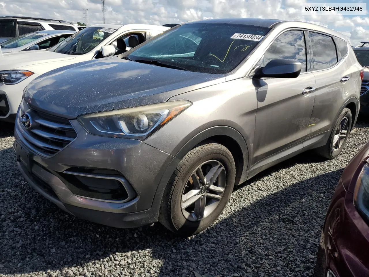 2017 Hyundai Santa Fe Sport VIN: 5XYZT3LB4HG432948 Lot: 74430034