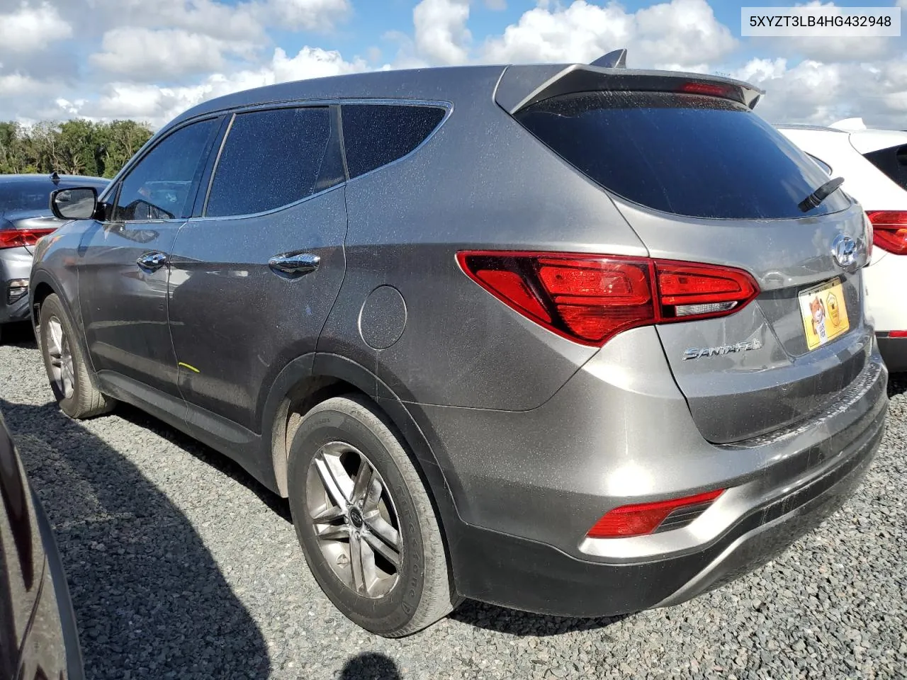 2017 Hyundai Santa Fe Sport VIN: 5XYZT3LB4HG432948 Lot: 74430034