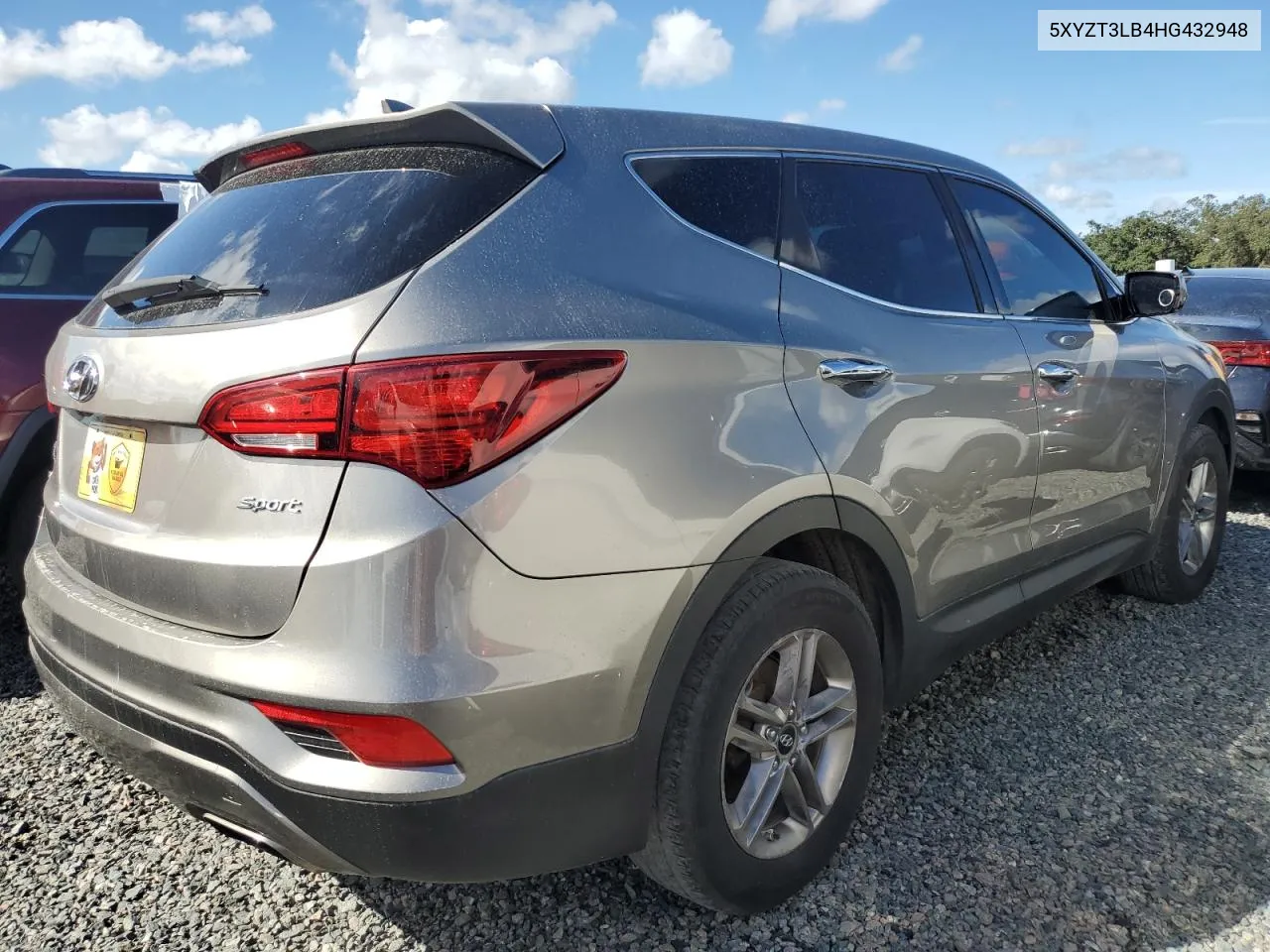 2017 Hyundai Santa Fe Sport VIN: 5XYZT3LB4HG432948 Lot: 74430034