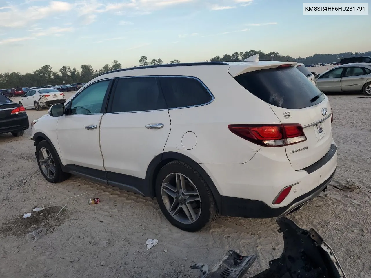 KM8SR4HF6HU231791 2017 Hyundai Santa Fe Se Ultimate