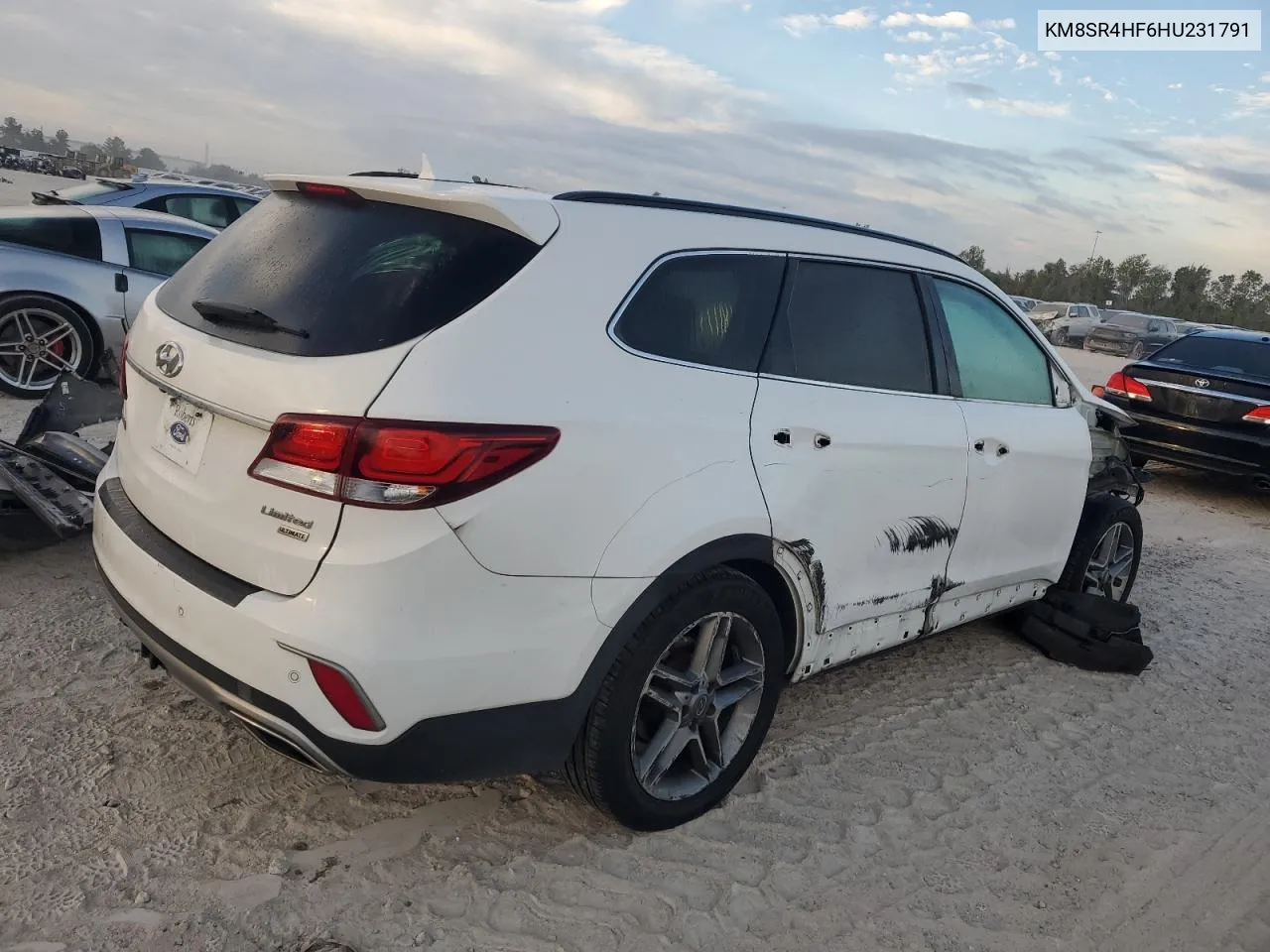 KM8SR4HF6HU231791 2017 Hyundai Santa Fe Se Ultimate