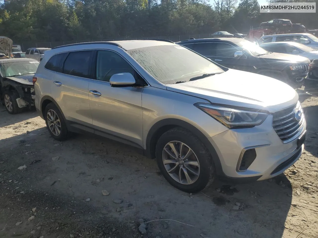 2017 Hyundai Santa Fe Se VIN: KM8SMDHF2HU244519 Lot: 74618794