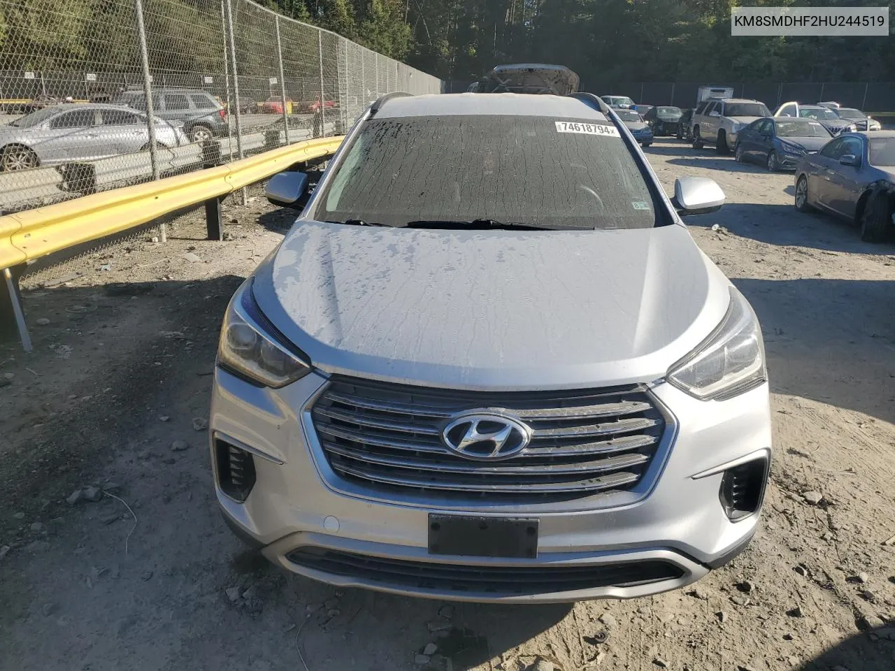 2017 Hyundai Santa Fe Se VIN: KM8SMDHF2HU244519 Lot: 74618794