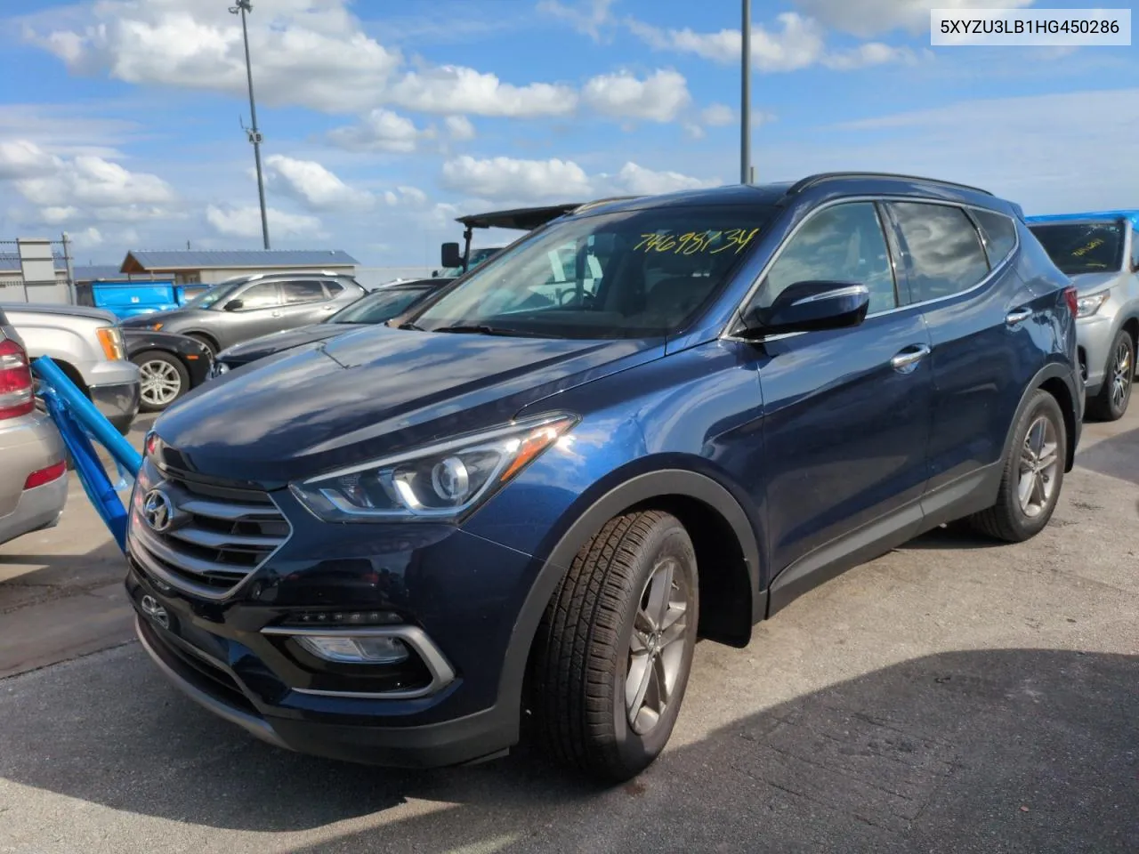 2017 Hyundai Santa Fe Sport VIN: 5XYZU3LB1HG450286 Lot: 74698134