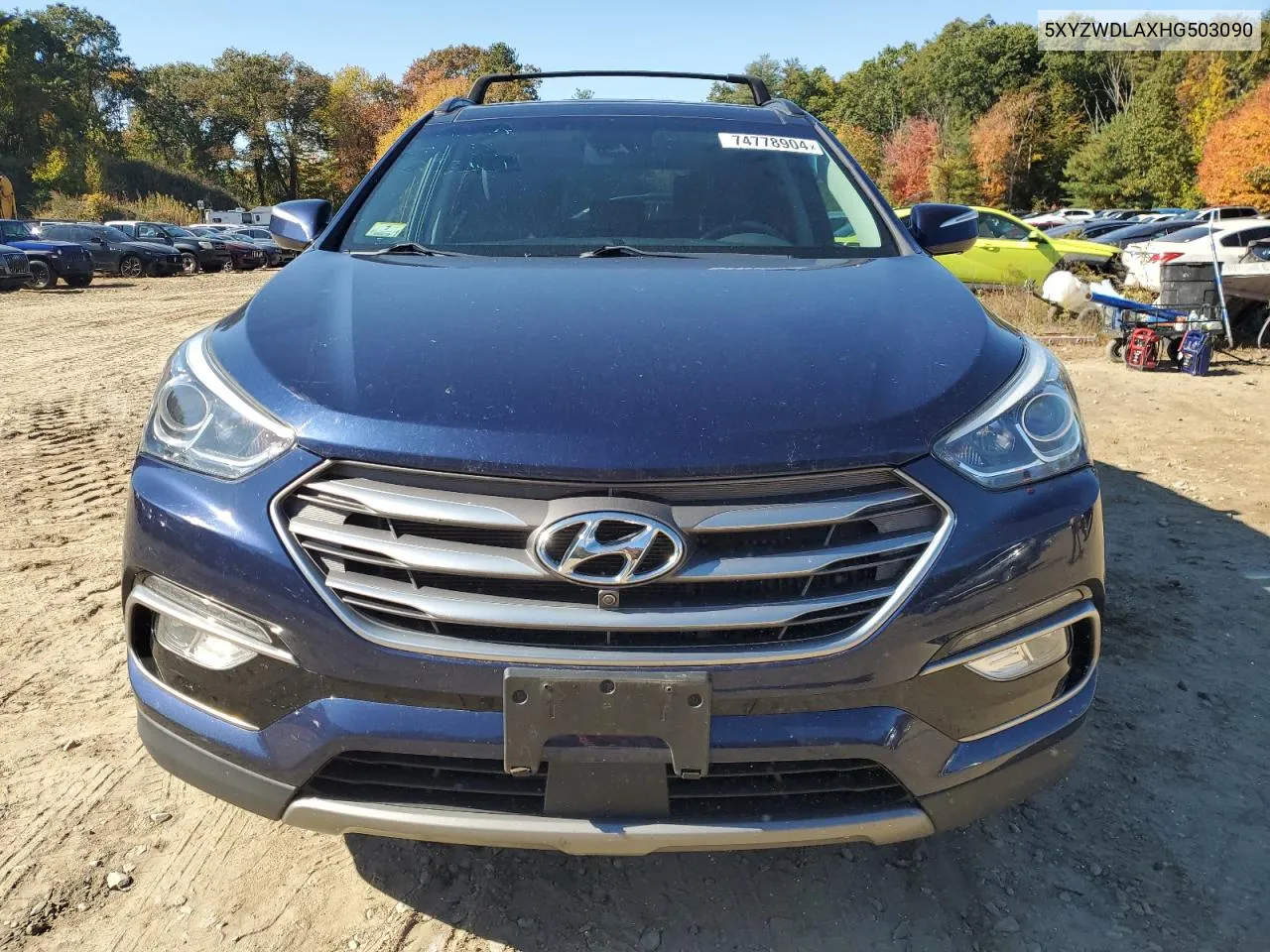 2017 Hyundai Santa Fe Sport VIN: 5XYZWDLAXHG503090 Lot: 74778904