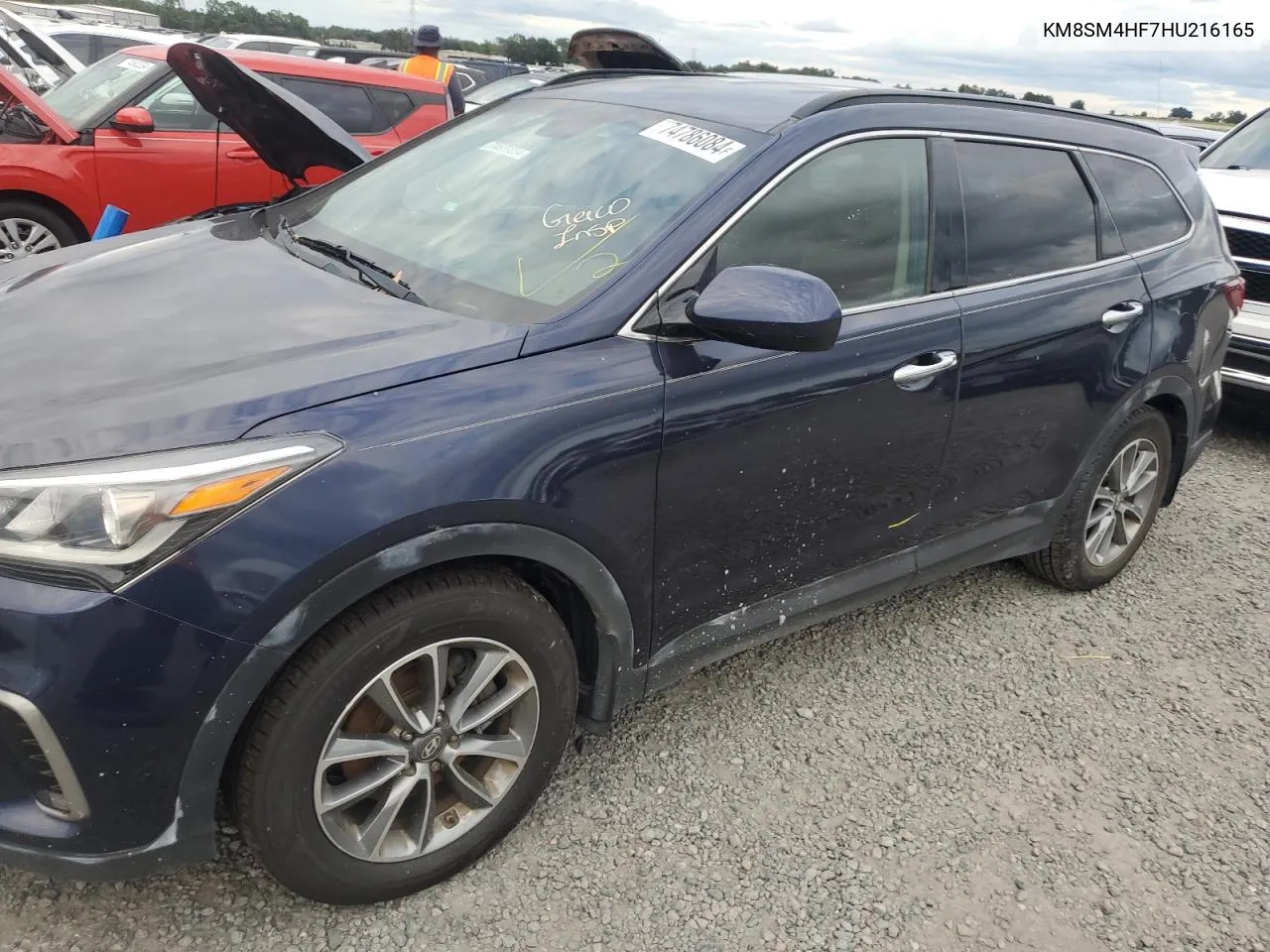 2017 Hyundai Santa Fe Se VIN: KM8SM4HF7HU216165 Lot: 74786084