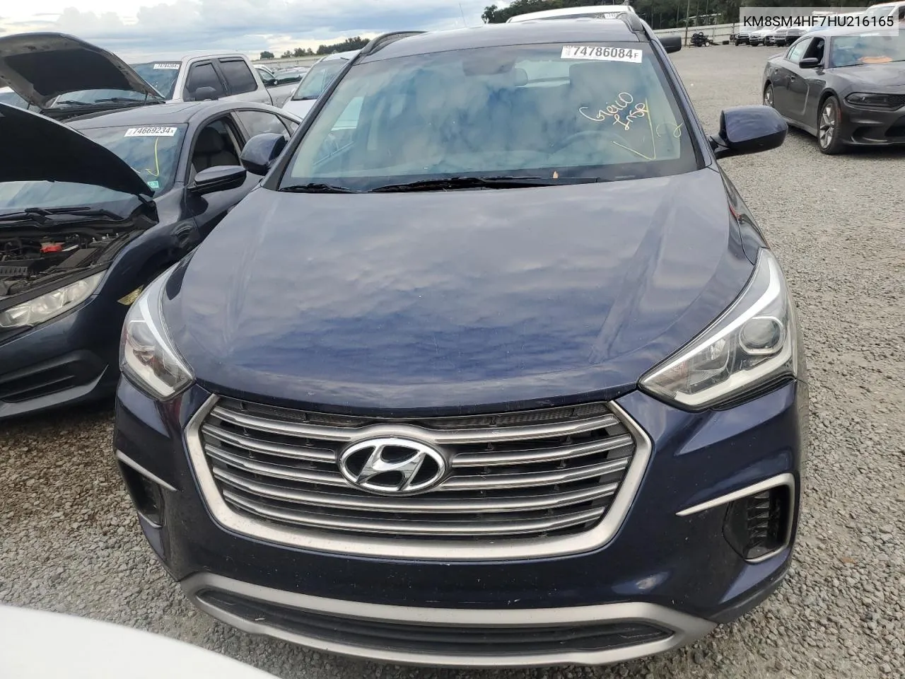 2017 Hyundai Santa Fe Se VIN: KM8SM4HF7HU216165 Lot: 74786084