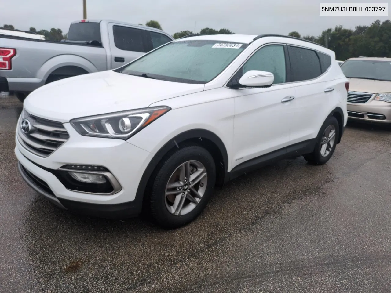 2017 Hyundai Santa Fe Sport VIN: 5NMZU3LB8HH003797 Lot: 74786634