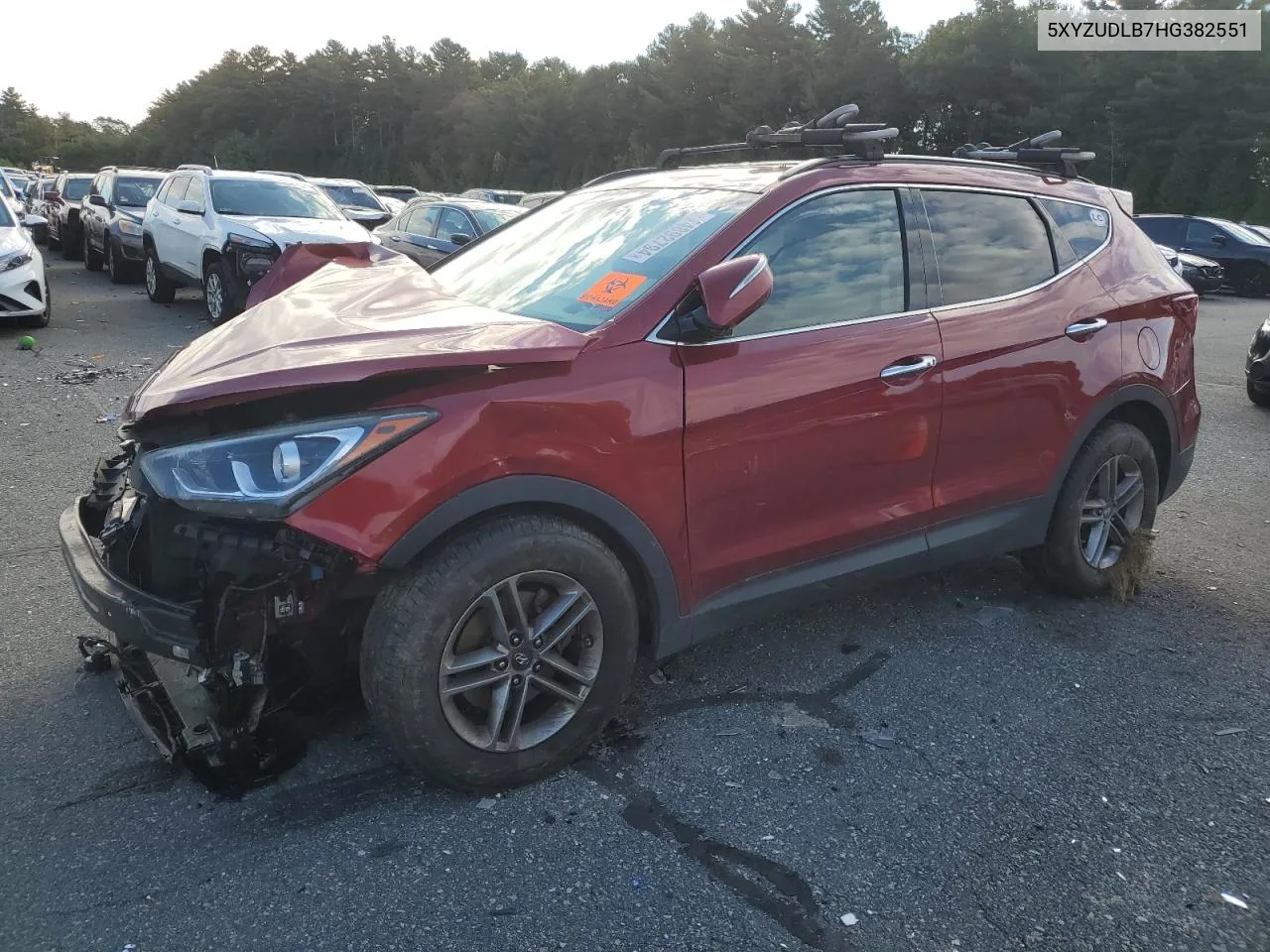 2017 Hyundai Santa Fe Sport VIN: 5XYZUDLB7HG382551 Lot: 74892794