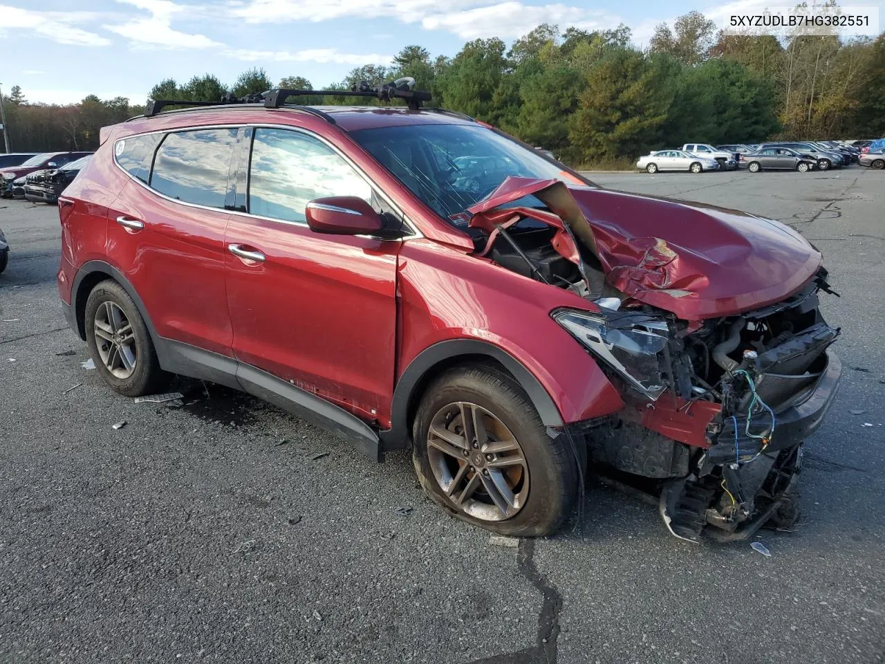 2017 Hyundai Santa Fe Sport VIN: 5XYZUDLB7HG382551 Lot: 74892794