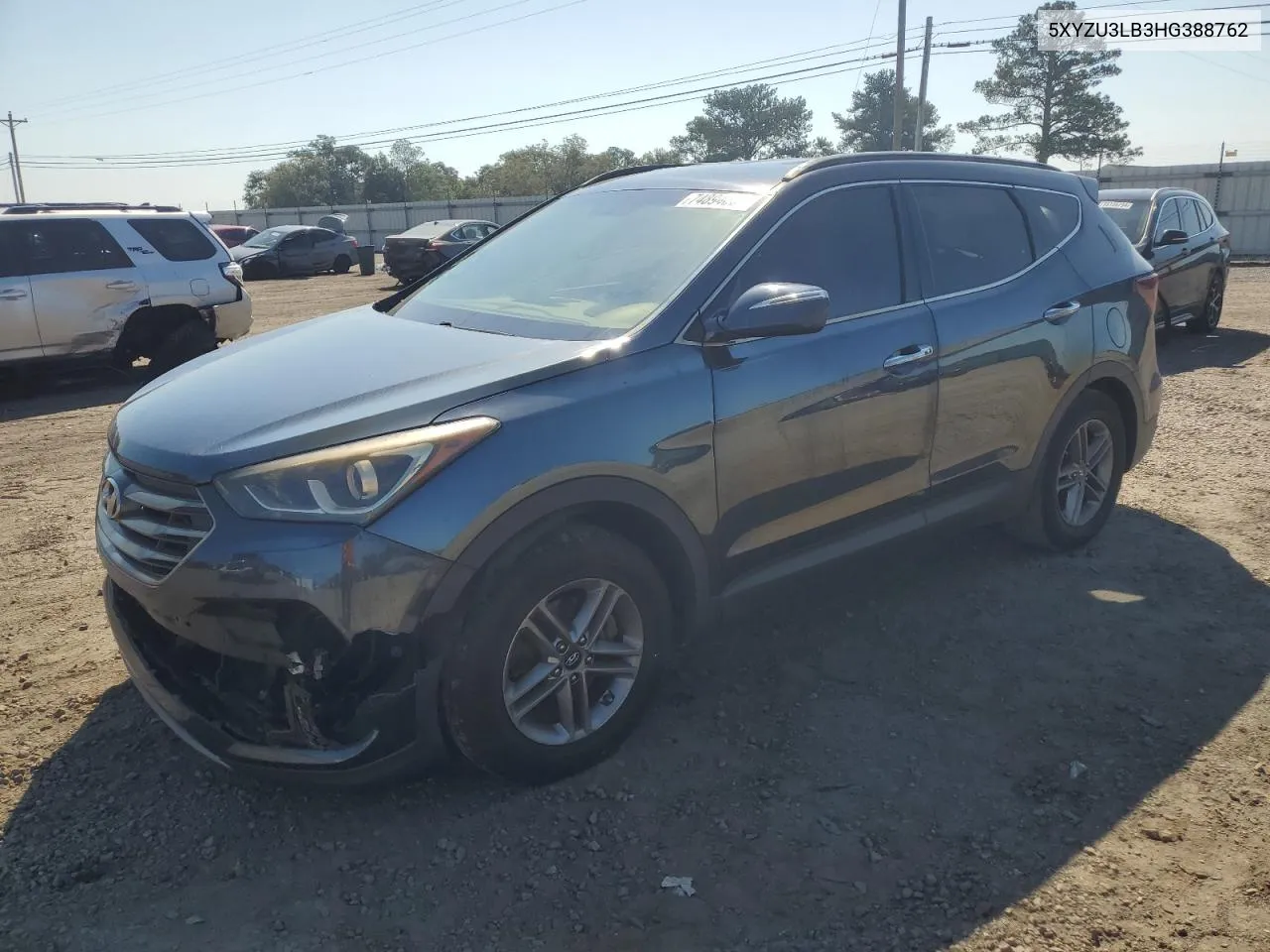 2017 Hyundai Santa Fe Sport VIN: 5XYZU3LB3HG388762 Lot: 74894004