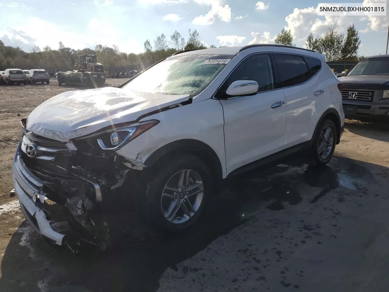 2017 Hyundai Santa Fe Sport VIN: 5NMZUDLBXHH001815 Lot: 74909414