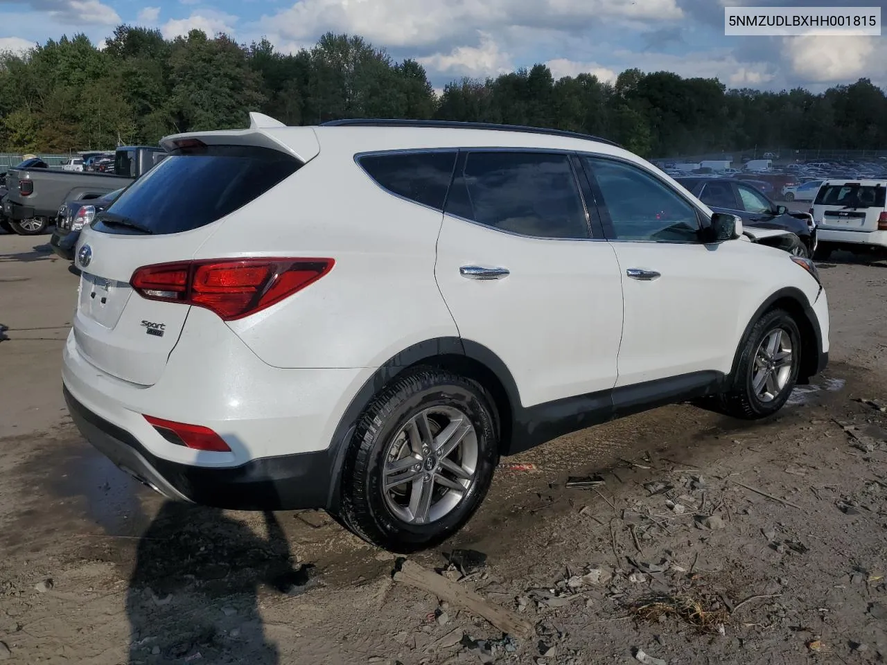 2017 Hyundai Santa Fe Sport VIN: 5NMZUDLBXHH001815 Lot: 74909414