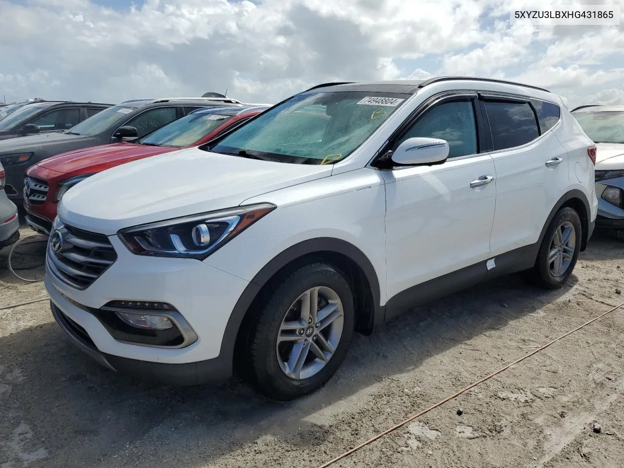 2017 Hyundai Santa Fe Sport VIN: 5XYZU3LBXHG431865 Lot: 74948804