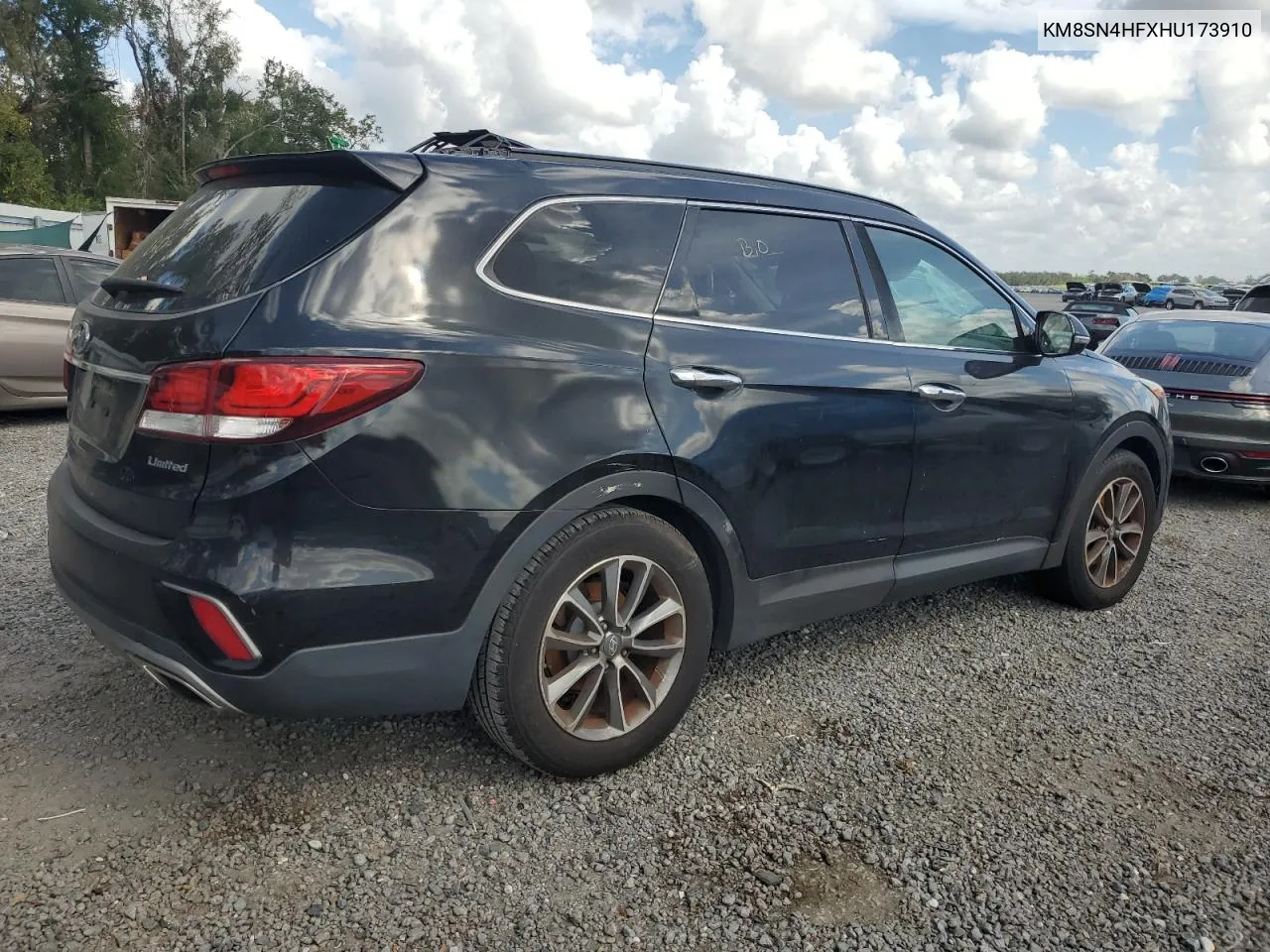 2017 Hyundai Santa Fe Se VIN: KM8SN4HFXHU173910 Lot: 75016334