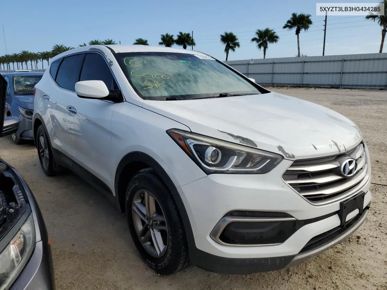 2017 Hyundai Santa Fe Sport VIN: 5XYZT3LB3HG434285 Lot: 75054034