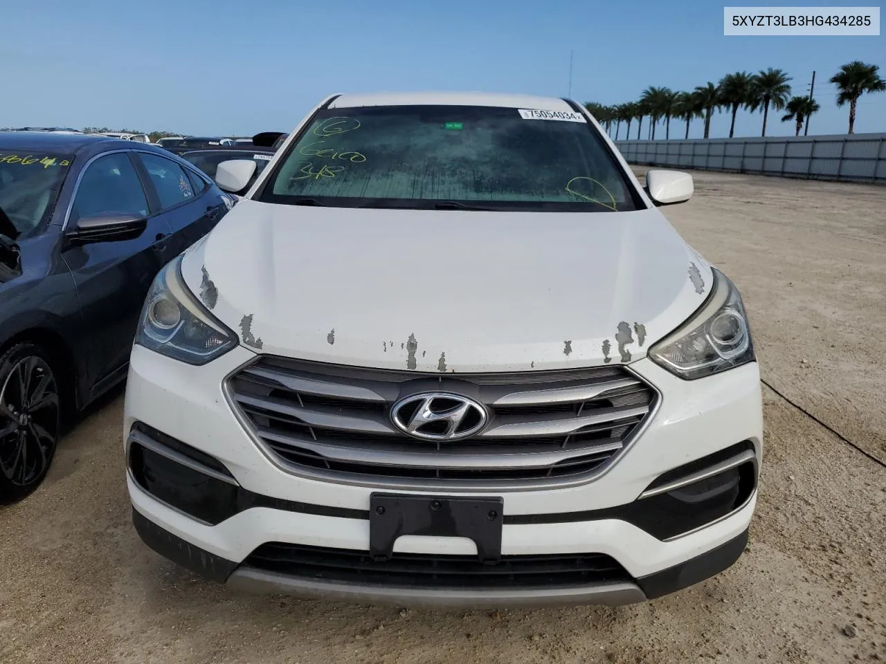 2017 Hyundai Santa Fe Sport VIN: 5XYZT3LB3HG434285 Lot: 75054034