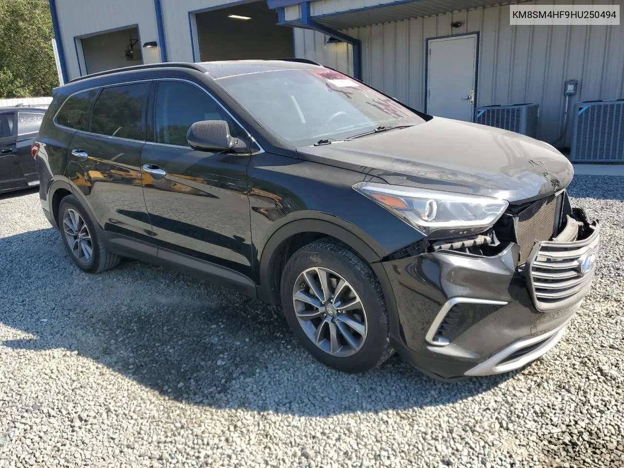 2017 Hyundai Santa Fe Se VIN: KM8SM4HF9HU250494 Lot: 75185944