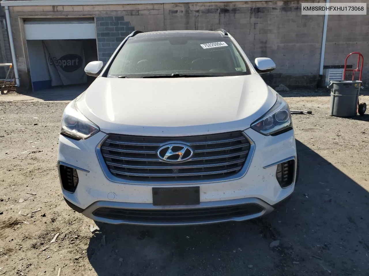 2017 Hyundai Santa Fe Se Ultimate VIN: KM8SRDHFXHU173068 Lot: 75220994