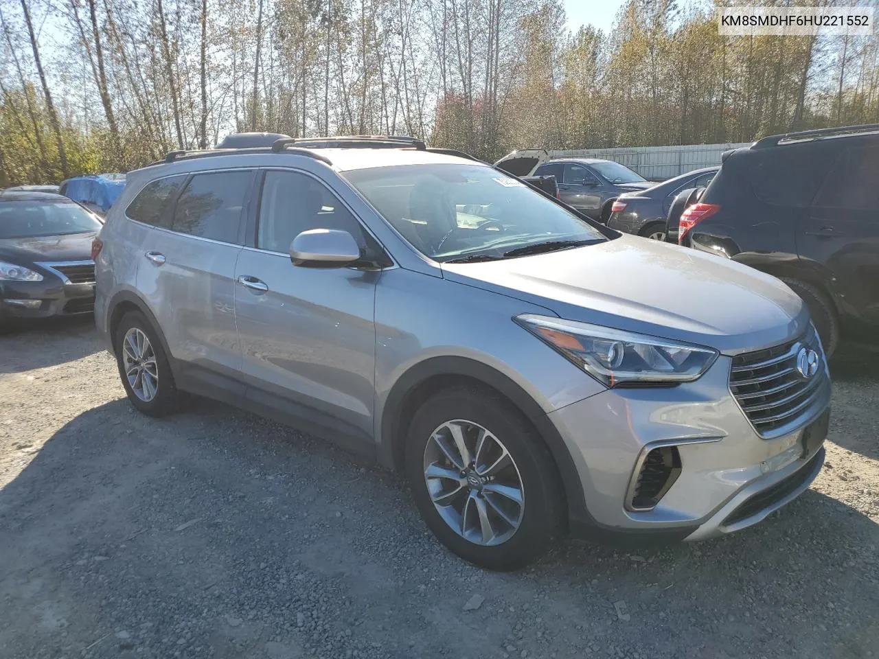 2017 Hyundai Santa Fe Se VIN: KM8SMDHF6HU221552 Lot: 75250304