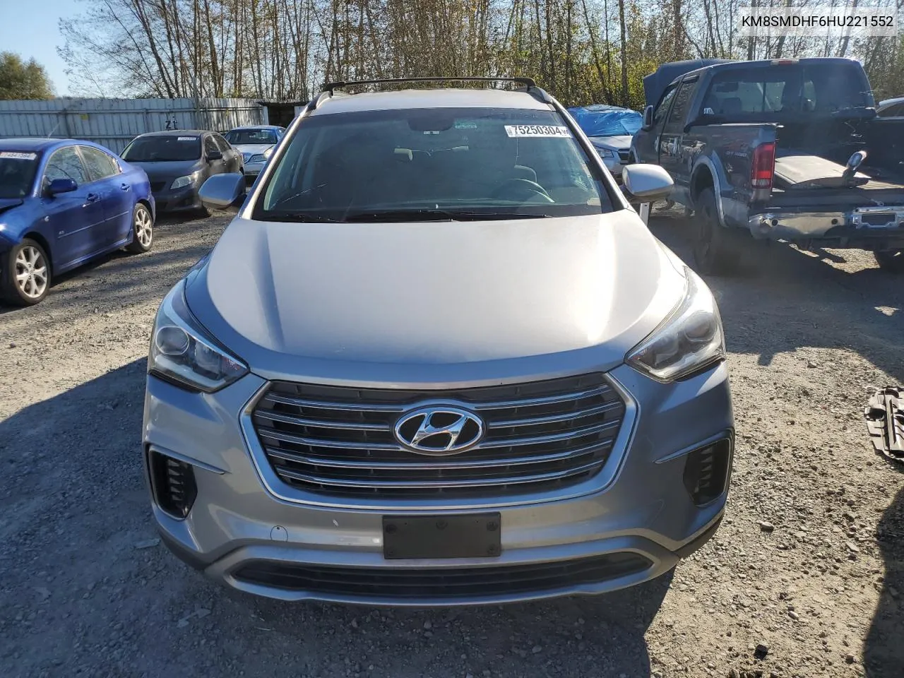 2017 Hyundai Santa Fe Se VIN: KM8SMDHF6HU221552 Lot: 75250304