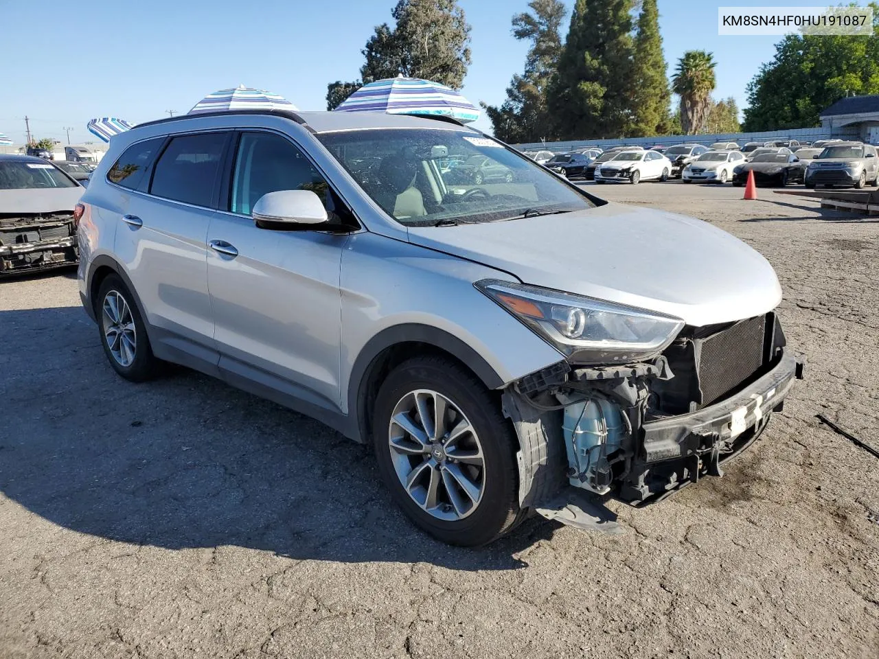 2017 Hyundai Santa Fe Se VIN: KM8SN4HF0HU191087 Lot: 75300954