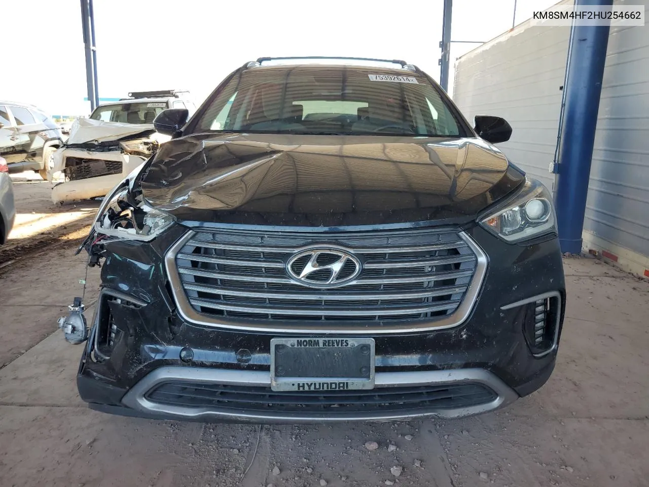 2017 Hyundai Santa Fe Se VIN: KM8SM4HF2HU254662 Lot: 75392614