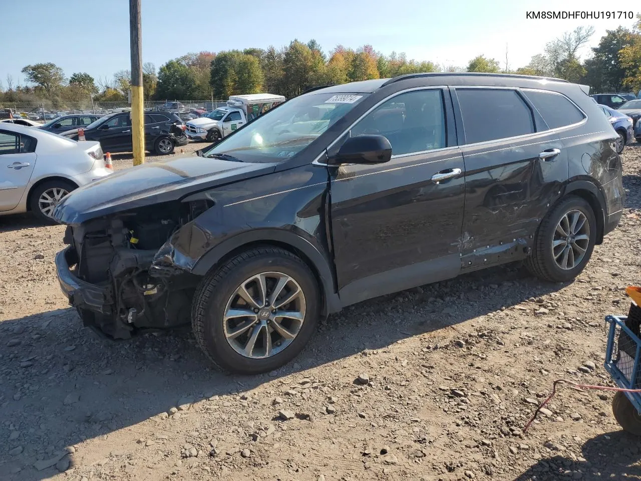 2017 Hyundai Santa Fe Se VIN: KM8SMDHF0HU191710 Lot: 75399014