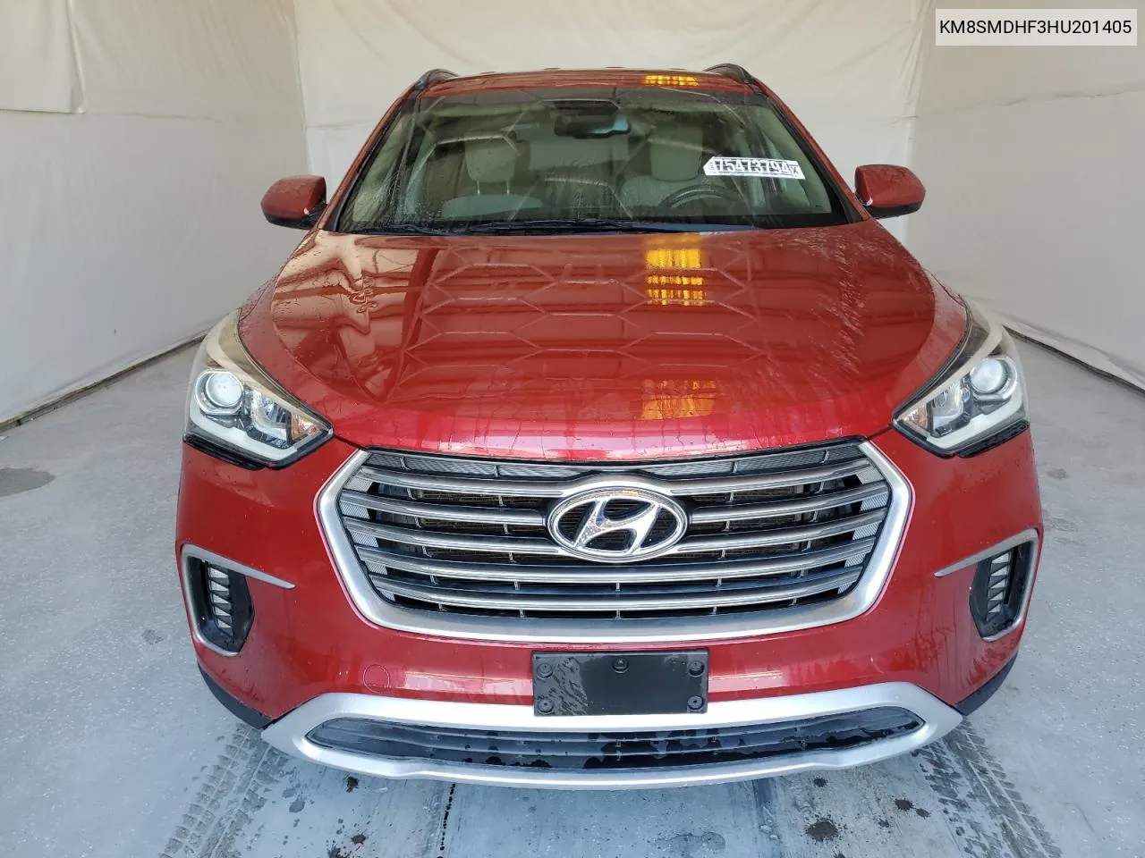 2017 Hyundai Santa Fe Se VIN: KM8SMDHF3HU201405 Lot: 75473794