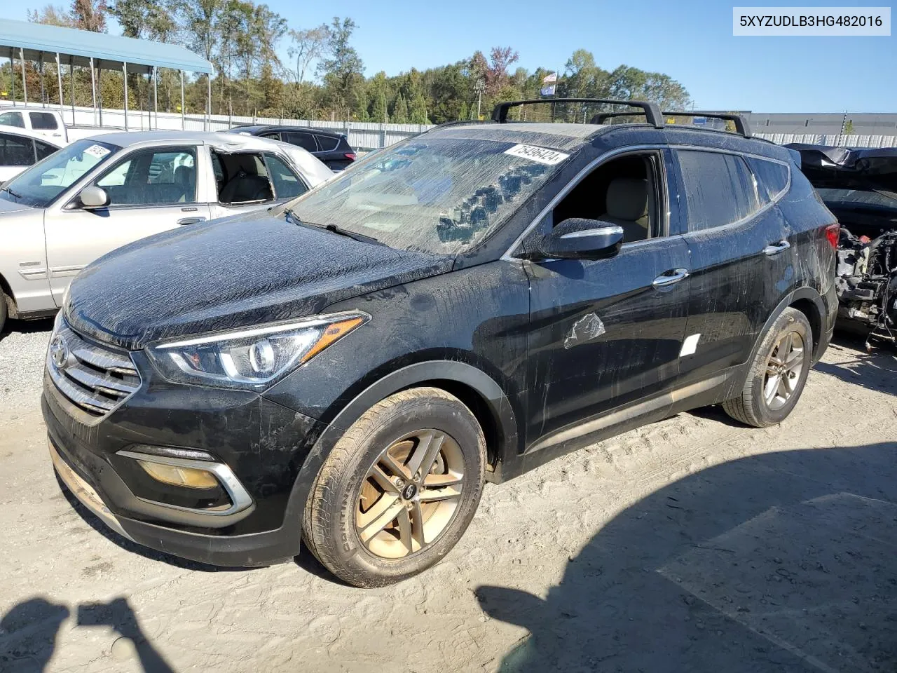 2017 Hyundai Santa Fe Sport VIN: 5XYZUDLB3HG482016 Lot: 75496424