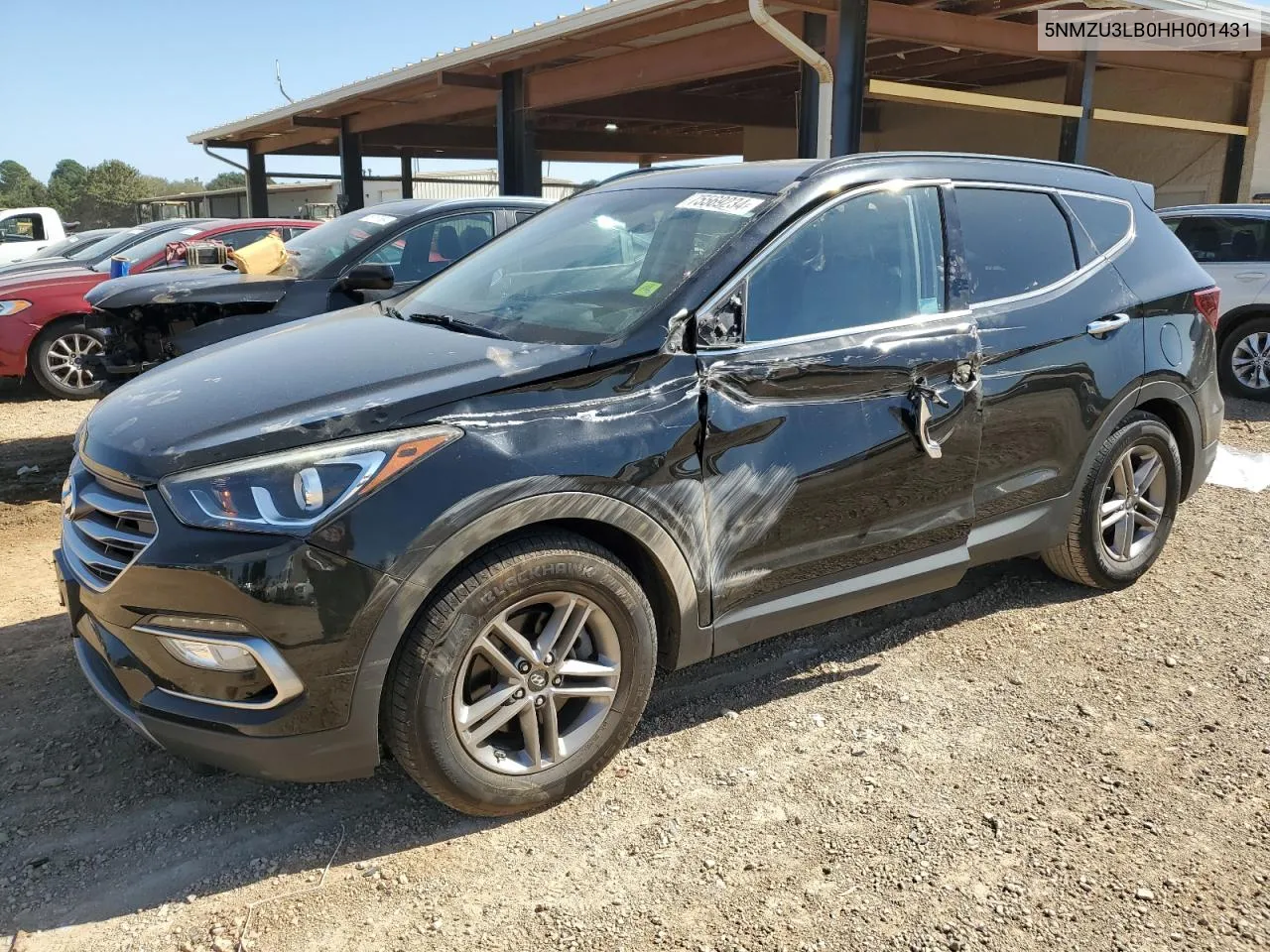 2017 Hyundai Santa Fe Sport VIN: 5NMZU3LB0HH001431 Lot: 75569234