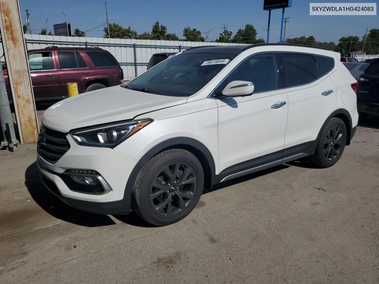 2017 Hyundai Santa Fe Sport VIN: 5XYZWDLA1HG424083 Lot: 75670044