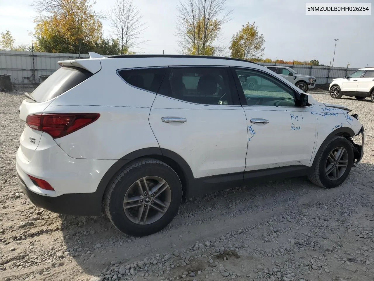 2017 Hyundai Santa Fe Sport VIN: 5NMZUDLB0HH026254 Lot: 75702894