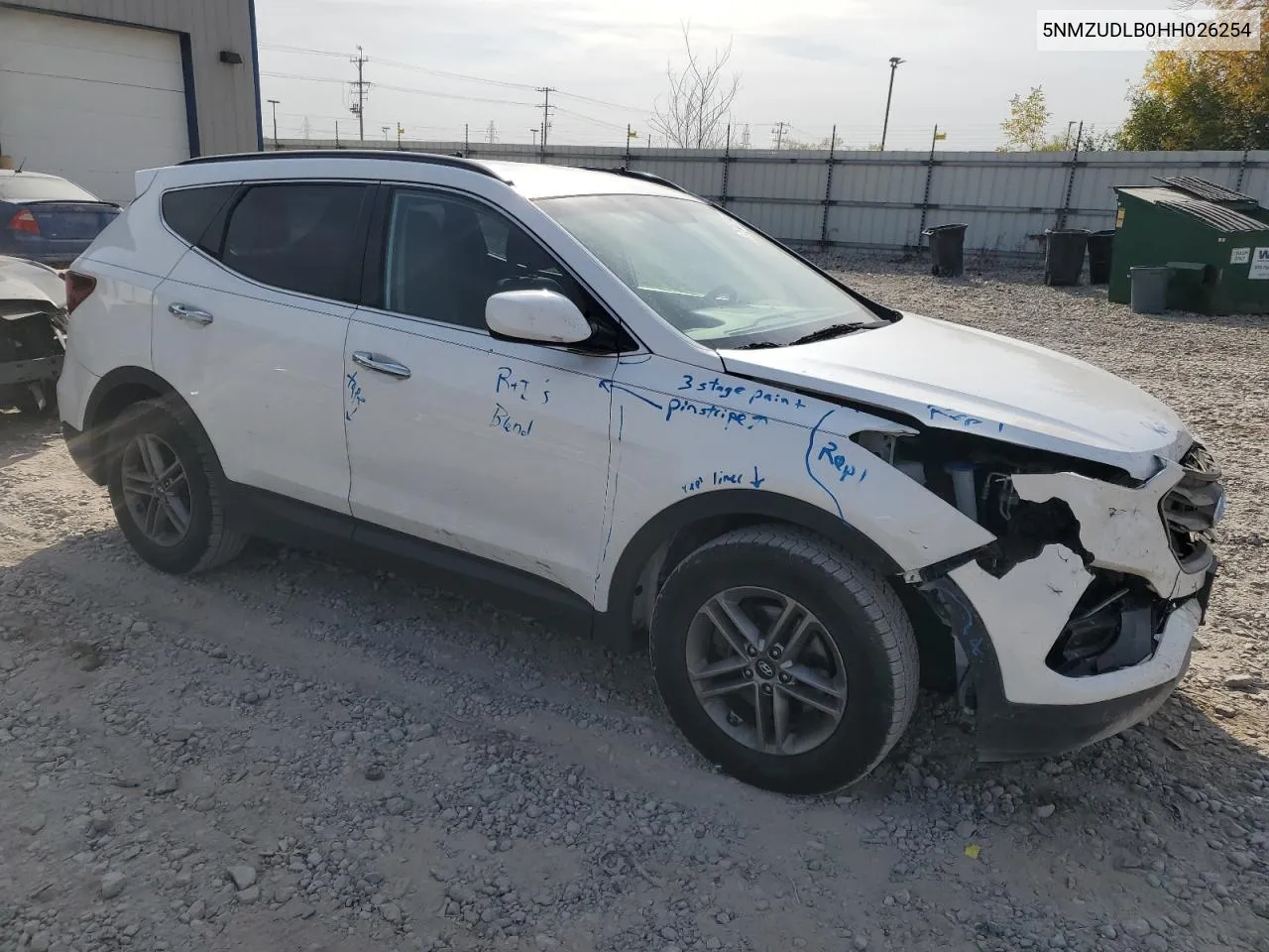 2017 Hyundai Santa Fe Sport VIN: 5NMZUDLB0HH026254 Lot: 75702894