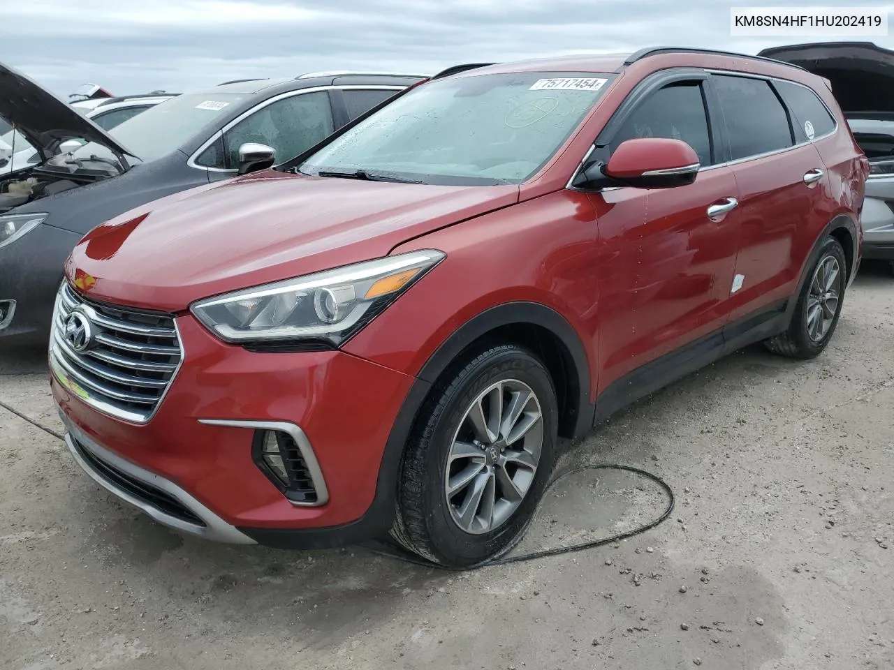 2017 Hyundai Santa Fe Se VIN: KM8SN4HF1HU202419 Lot: 75717454